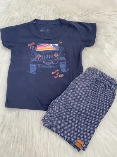 CONJUNTO MASCULINO INFANTIL SEM MANGA R120