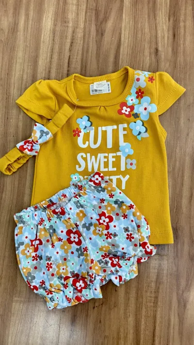 CONJUNTO FEMININO INFANTIL BODY MANGA CURTA R98