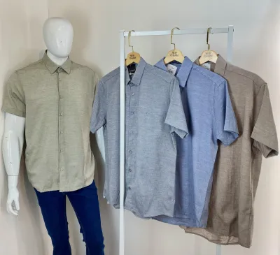 CAMISA MASCULINO ADULTO SEM MANGA SOCIAL