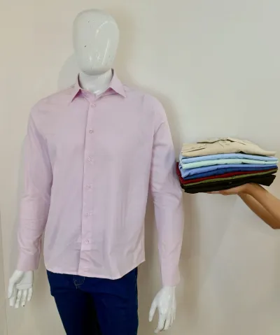 CAMISA MASCULINO ADULTO MANGA LONGA SOCIAL