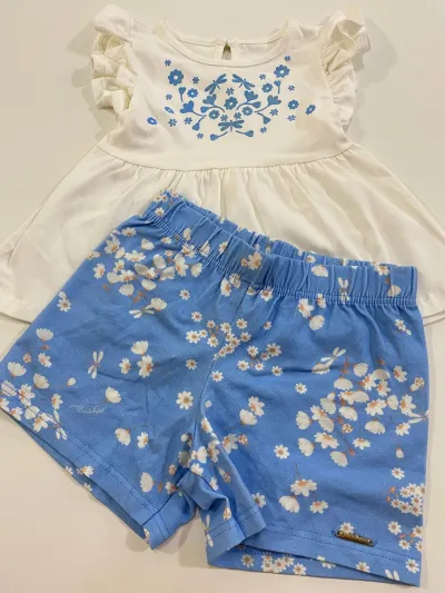 CONJUNTO FEMININO INFANTIL SM+SHORT R09
