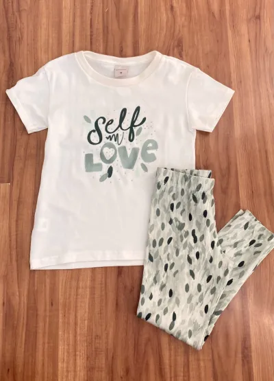 CONJUNTO FEMININO INFANTIL SEM MANGA+CALÇA R09