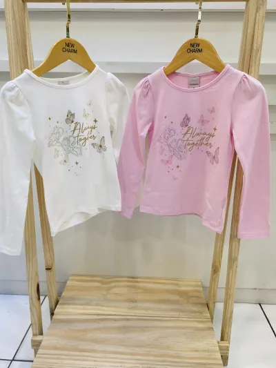 BLUSA FEMININO INFANTIL MANGA LONGA