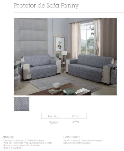 PROTETOR SOFA P/2 L