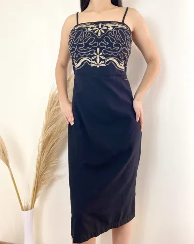 VESTIDO FEMININO C/ALÇA MIDI
