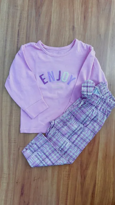 CONJUNTO FEMININO INFANTIL MANGA LONGA R120