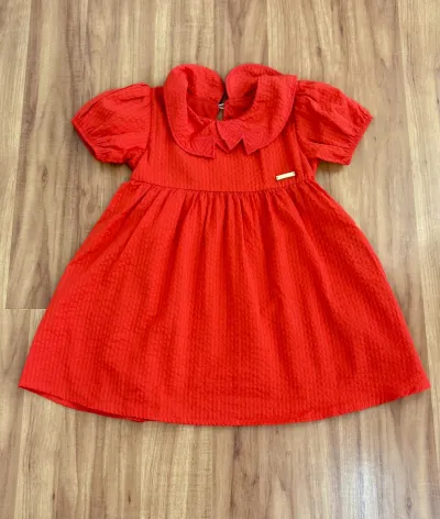 VESTIDO FEMININO INFANTIL SEM MANGA CURTO