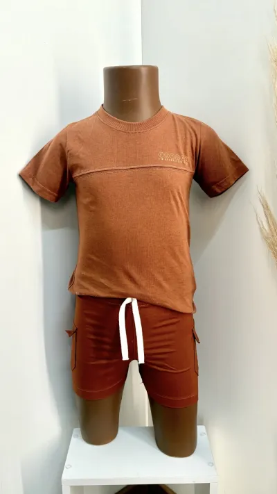 CONJUNTO MASCULINO INFANTIL SEM MANGA+SHRT