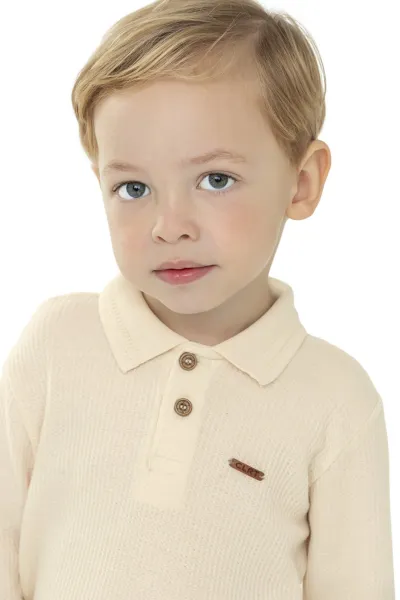 COLORITTA — POLO MASCULINO INFANTIL MANGA LONGA