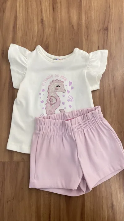CONJUNTO FEMININO INFANTIL SEM MANGA DINDON