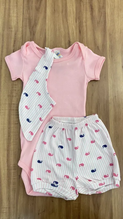 CONJUNTO FEMININO BABY C/BANDANA R135