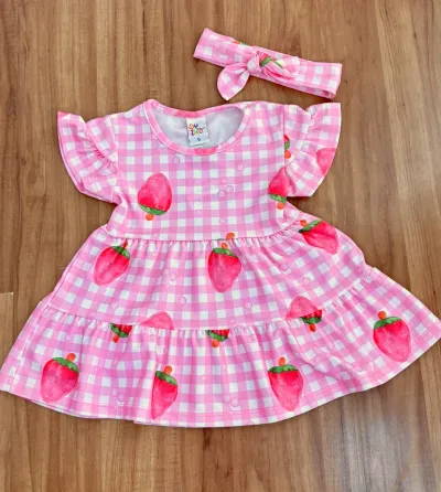 VESTIDO FEMININO INFANTIL SEM MANGA C/FAIX R135
