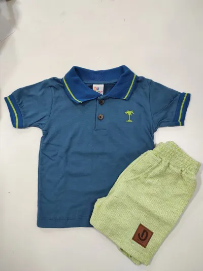 CONJUNTO MASCULINO INFANTIL SEM MANGA+SHORTS R135