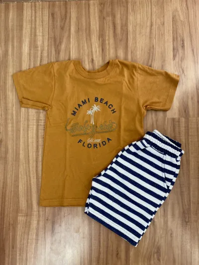 CONJUNTO MASCULINO INFANTIL SEM MANGA R135