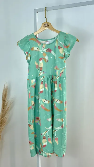 VESTIDO FEMININO INFANTIL SEM MANGA R135