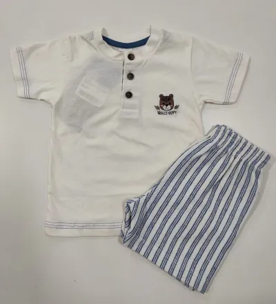 CONJUNTO MASCULINO INFANTIL SEM MANGA+SHORTS R135