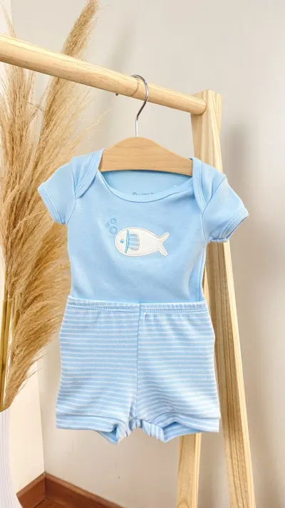 CONJUNTO MASCULINO INFANTIL BODY SEM MANGA+CALÇA