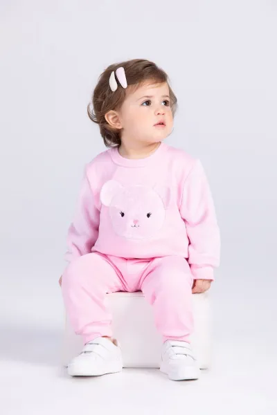 CONJUNTO FEMININO INFANTIL MOLETOM+CALÇA