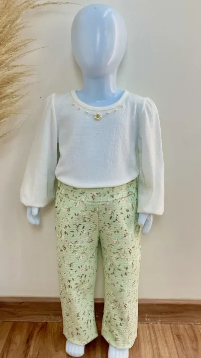 CONJUNTO FEMININO INFANTIL MANGA LONGA+CALÇA