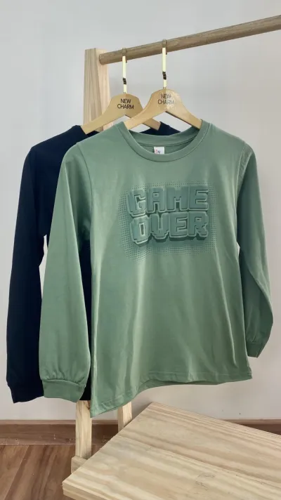 CAMISETA MASCULINO INFANTIL MANGA LONGA