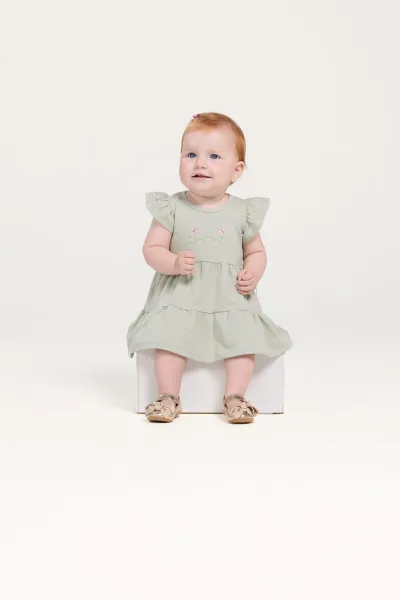 DUZIZO — VESTIDO FEMININO INFANTIL SEM MANGA CURTO