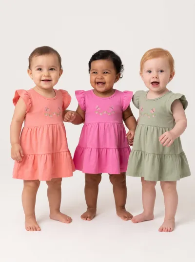 DUZIZO — VESTIDO FEMININO INFANTIL SEM MANGA CURTO