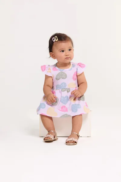 DUZIZO — VESTIDO FEMININO INFANTIL SEM MANGA CURTO