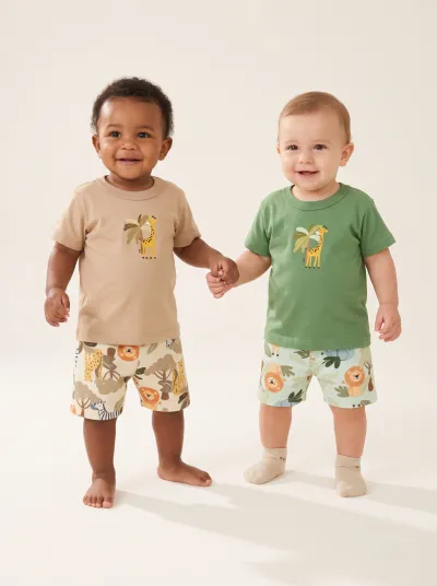 DUZIZO — CONJUNTO MASCULINO INFANTIL MANGA CURTA+SHORTS