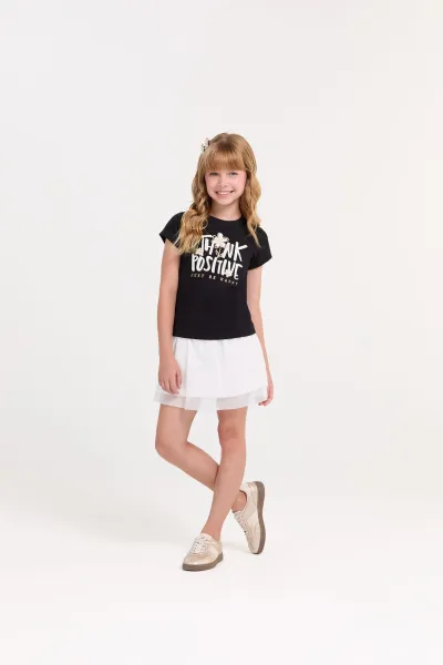 DUZIZO — BLUSA FEMININO INFANTIL MANGA CURTA