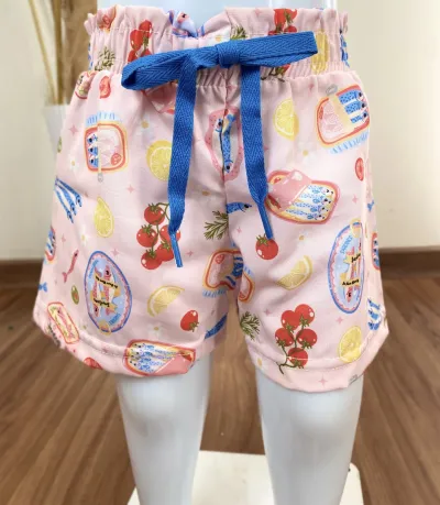 SHORTS FEMININO INFANTIL TACTEL
