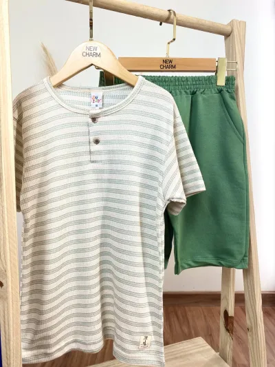 DUZIZO — CONJUNTO MASCULINO INFANTIL MANGA CURTA+BERMUDA
