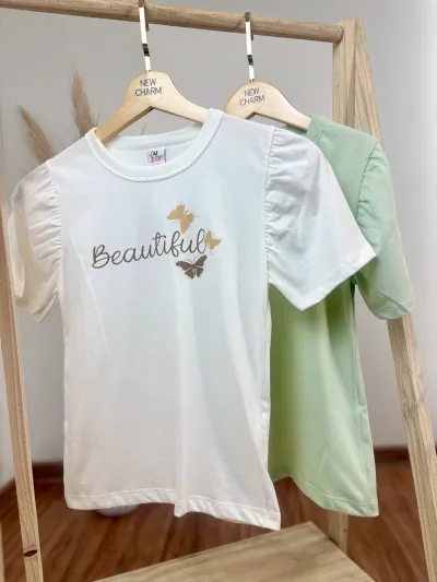 BLUSA FEMININO INFANTIL MANGA CURTA