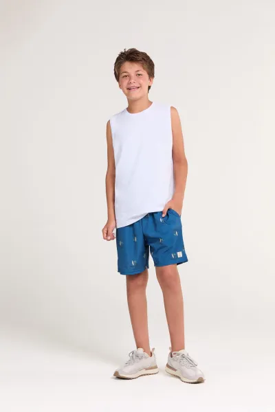 DUZIZO — SHORTS MASCULINO INFANTIL TACTEL