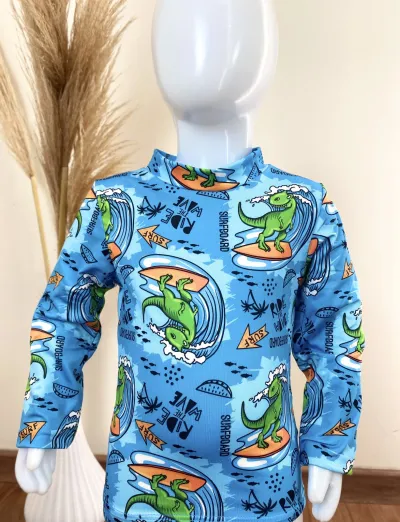 CAMISETA MASCULINO INFANTIL MANGA LONGA PROTEÇÃO UV