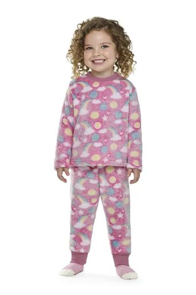 PIJAMA FEMININO INFANTIL MANGA LONGA+CALÇA