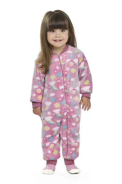 MACACÃO FEMININO INFANTIL MANGA LONGA LONGO