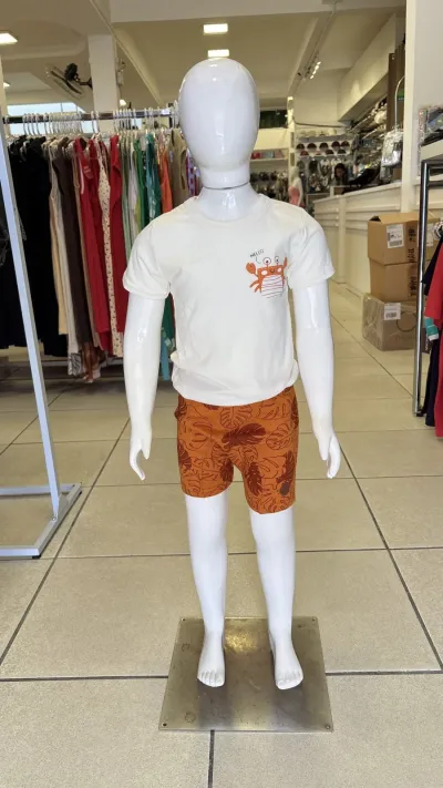 CONJUNTO MASCULINO INFANTIL SEM MANGA R120