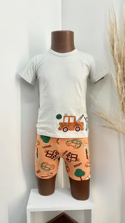 CONJUNTO MASCULINO INFANTIL SEM MANGA R120