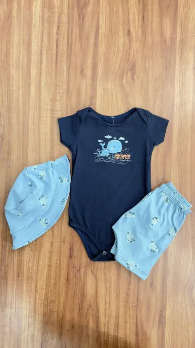 CONJUNTO MASCULINO INFANTIL BODY+CALÇA+CHP