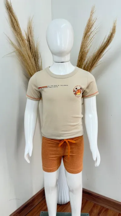 CONJUNTO MASCULINO INFANTIL SEM MANGA+SHRT