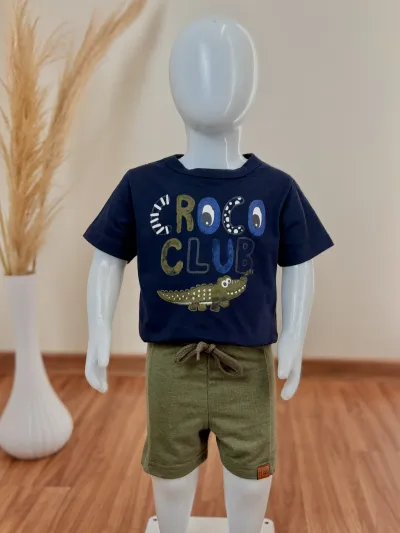 CONJUNTO MASCULINO INFANTIL SEM MANGA+SHORTS