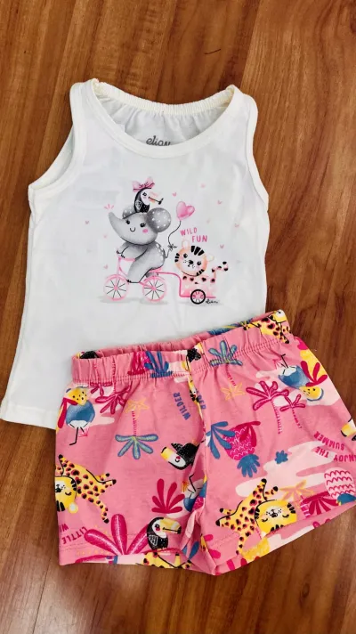 CONJUNTO FEMININO INFANTIL SM+SHORTS R120
