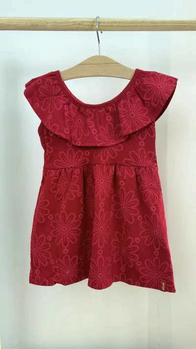 VESTIDO FEMININO INFANTIL SEM MANGA CURTO