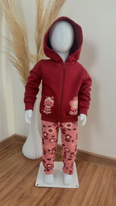 CONJUNTO FEMININO INFANTIL MOLETOM+LEG