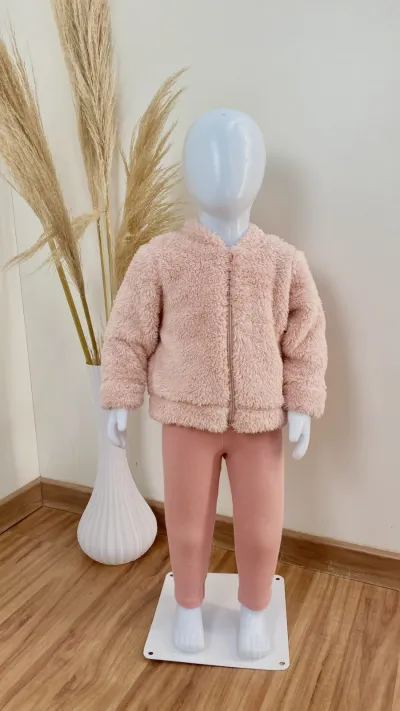 CONJUNTO FEMININO INFANTIL JAQUETA+LEG