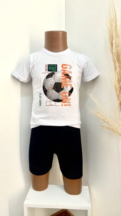 CONJUNTO MASCULINO INFANTIL SEM MANGA+BRASIL R120