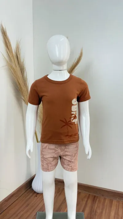 CONJUNTO MASCULINO INFANTIL SEM MANGA+SHRT