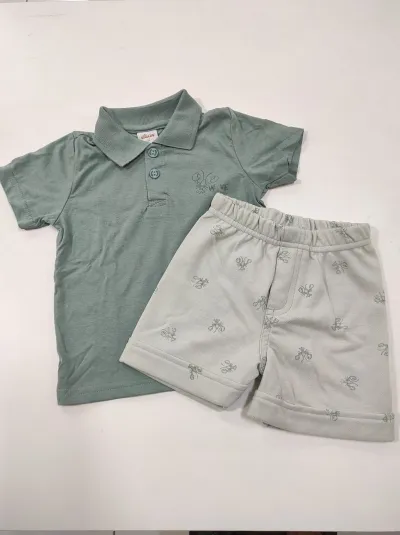 CONJUNTO MASCULINO INFANTIL POLO SEM MANGA+BERMUDA
