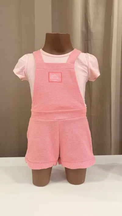 CONJUNTO FEMININO INFANTIL SEM MANGA+JARD R120