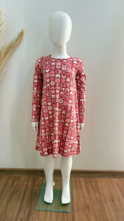 VESTIDO FEMININO INFANTIL MANGA LONGA R120